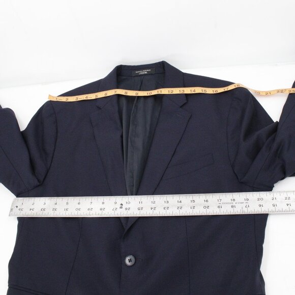 Banana Republic Reda Flexo Sport Coat Mens 42R Wool Blend Tailored Slim Fit navy - Picture 8 of 16